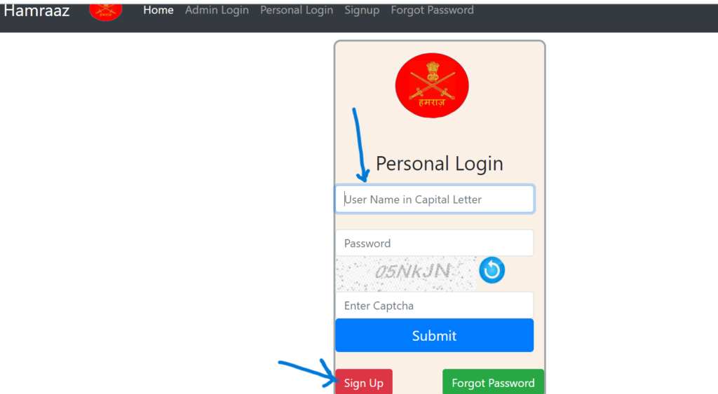 Hamraaz Personal Login