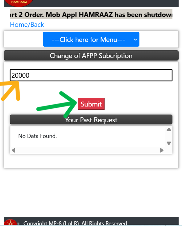 Hamraaz Portal Par Change of APPF Fund
